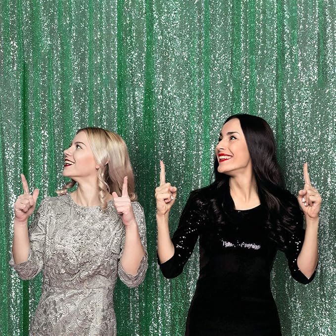 Eternal Beauty Mint Green 3mm Sequin Backdrop 6x8 Ft - Image 5