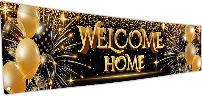 Welcome Home Banner 6 x 1.3ft by Bravita