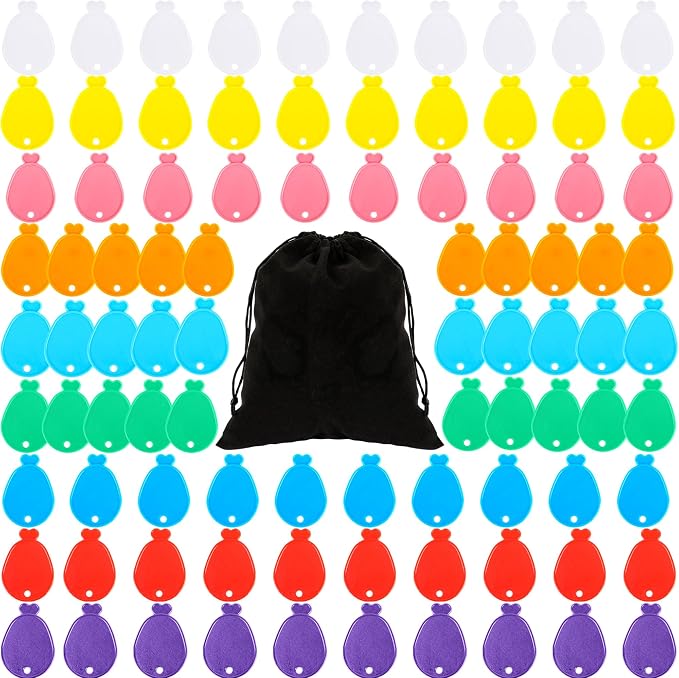 91 Pcs Plastic Balloon Weights Colorful Balloon Shaped Weights Heavy Balloon by Unknown