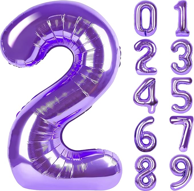 Number Balloons for Birthday Decorations by United-UnicornsParty