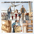 8 Set Compression Packing Cubes for Travel Essentials,Compressible Expandable Packing Cubes for Suitcase,OlarHike Luggage Organizer Bags for Travel,Handy Helper for Organizing Clothes(Gray)