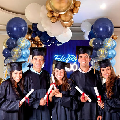Navy Blue and Gold Balloon Column Stand Kit Set of 2 - Image 9