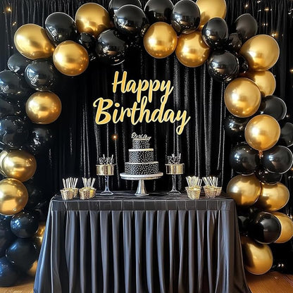 RUBFAC Balloons Metallic Gold Balloon Arch Different Sizes 154pcs | Balloon - Image 8
