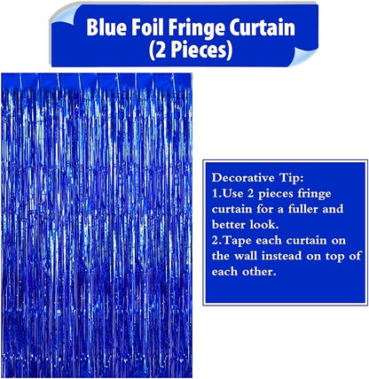 2 Pack Fringe Curtains Foil Shiny Fringe Backdrop Tinsel Door Streamers Foil - Image 5