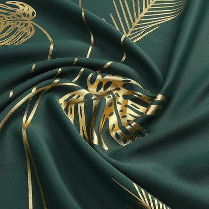 Green Blackout Curtains for Living Room 90 Inches Long, Room Darkening Energy - Image 5