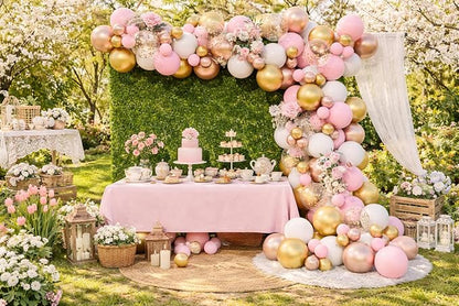 Rose Gold Pink White Balloon Garland Arch 160PCS Confetti Balloons Baby Shower - Image 4