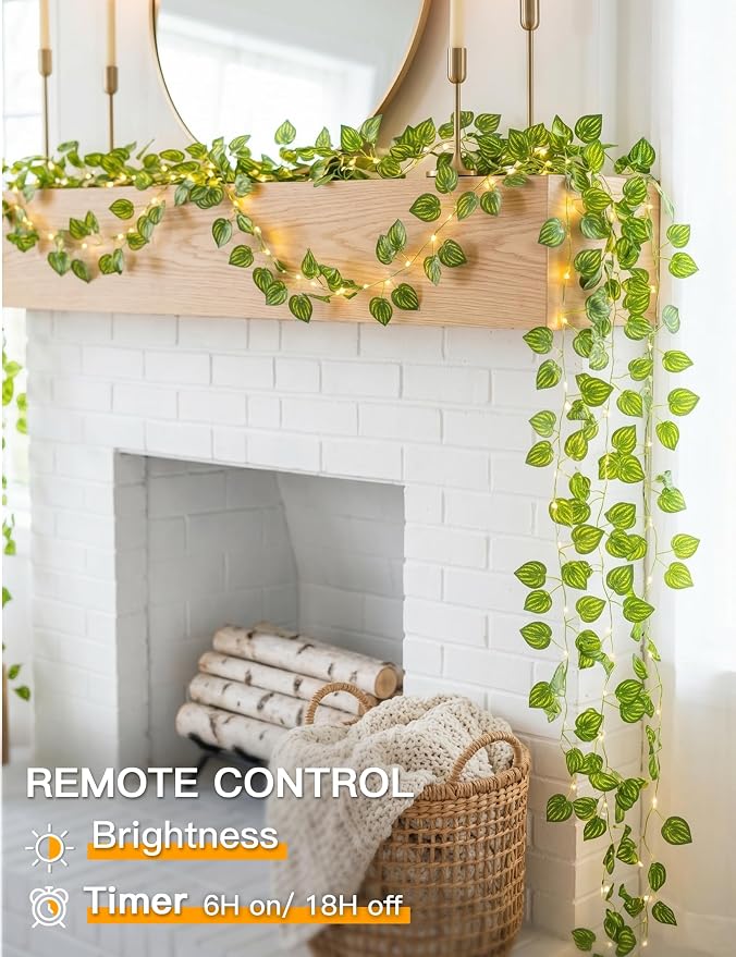 33FT Watermelon Vines with Lights Battery&USB Powered Copper Wire | 100Led - Image 4
