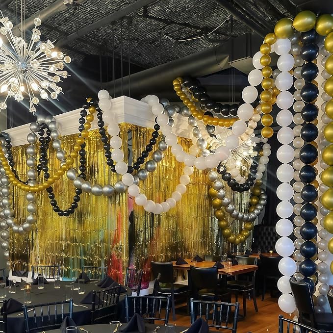 White and Gold Quick Link Balloons - Image 9