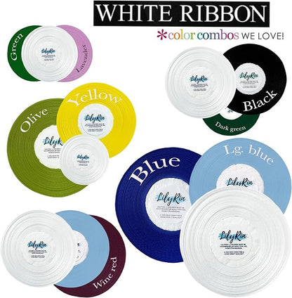 White Ribbon 1/4 Inches 36 Yards Satin Roll Perfect - Image 5