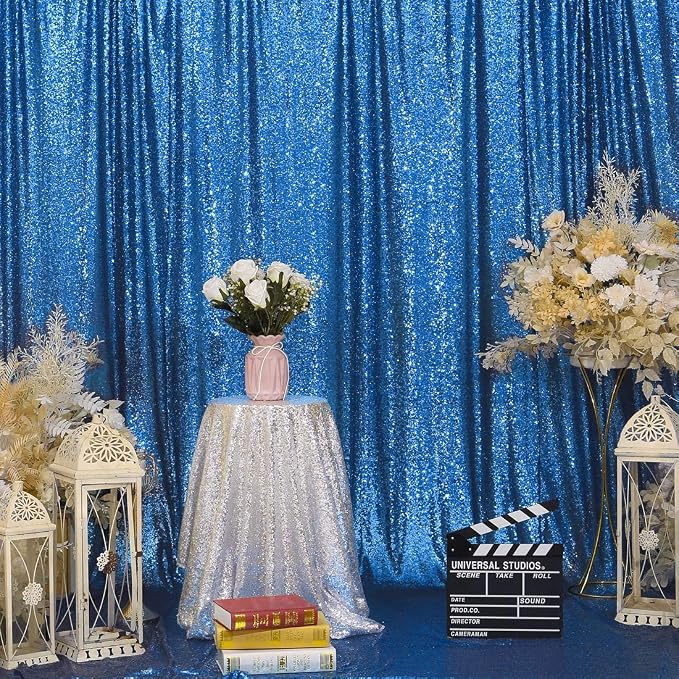 Eternal Beauty Turquoise 3mm Sequin Backdrop 4x7 Ft - Image 7