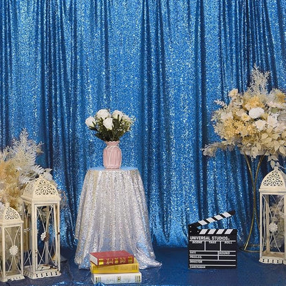 Eternal Beauty Turquoise 3mm Sequin Backdrop 4x7 Ft - Image 7