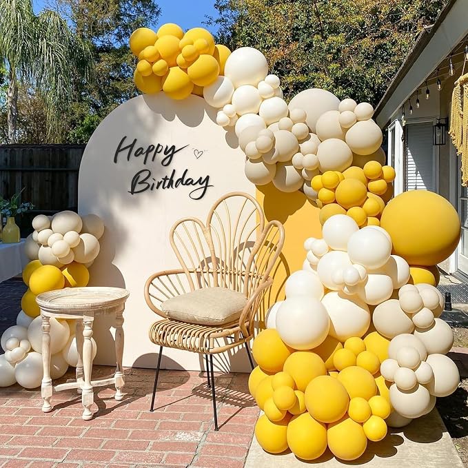 Mustard Yellow Balloons 12 inch, Mustard Yellow Latex 50pcs Party Balloons | - Image 7