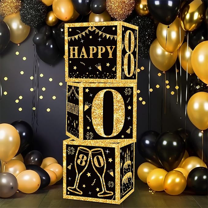 80th Birthday Decorations Boxes - Image 8