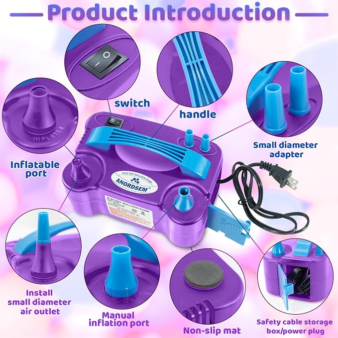 Anordsem Electric Balloon Air Pump: Polypropylene Plastic Case - Image 2