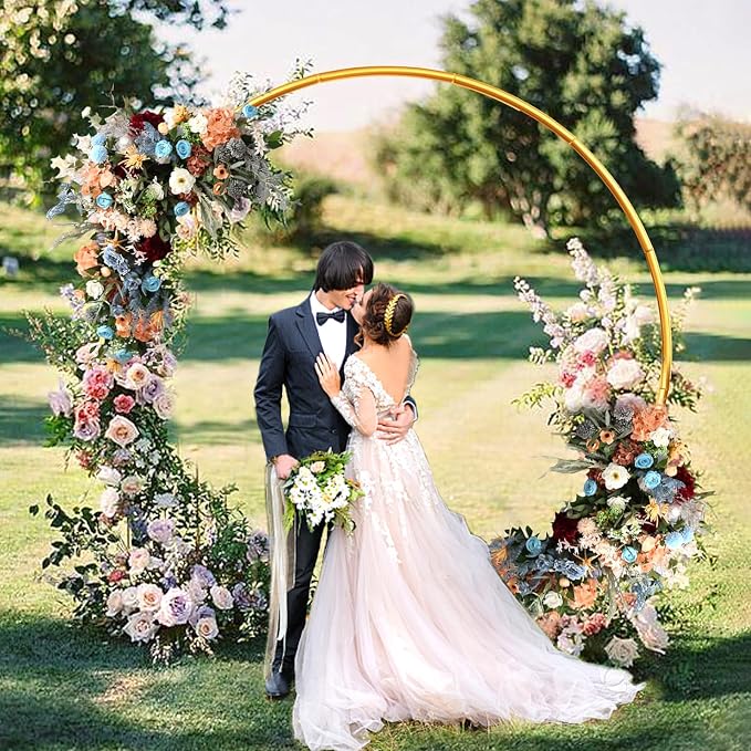 Bazen Round Arch Backdrop Stand Metal 7.5FT Wedding Circle Backdrop Stand | The - Image 2