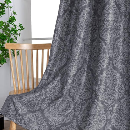 DWCN Grey Room Darkening Curtains - Image 4
