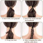 4PCS Heart Spiral Hair Ties, 4 Colors Heart Phone Cord Ponytail Holders for Women, Elegant Rubber Hair Coils, Stylish Hair Accessories for Party, Daily Use