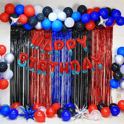 16 Inch Happy Birthday Balloons Banner Spider Theme Party Decorations | Foil - Image 6