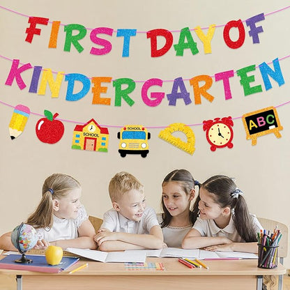 First Day Of Kindergarten Banner Decor, Back To School Kindergarten Garland - Image 7