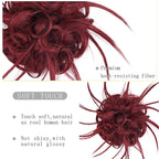 HMD Tousled Updo Messy Bun Hair Piece Hair Extension Ponytail With Elastic Rubber Band Updo Bun Synthetic Hairpieces for Women