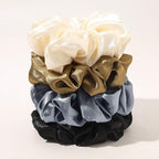 Scrunchies Hair Ties for Women Big Silk Satin Scrunchie Large Oversized Ligas Para el Cabello De Mujer Decorations Cute Jumbo Coth Ponytail Hair Scrunchy Giant Purple Hair Accessories Gift for Girls