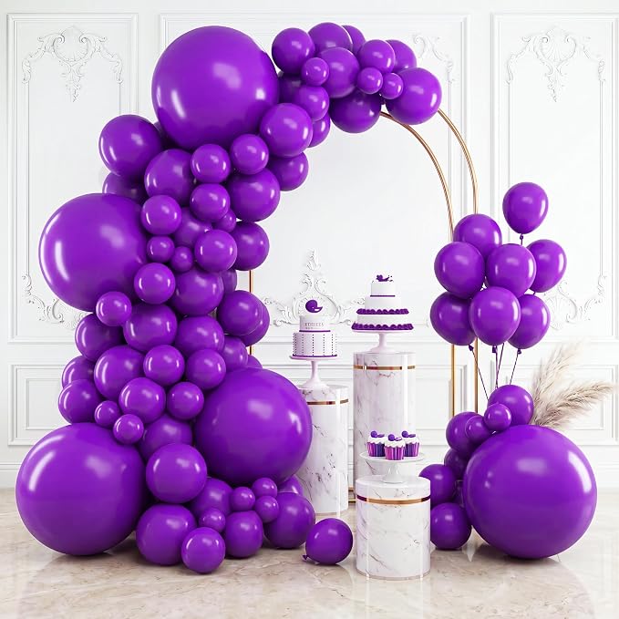 RUBFAC Dark Purple Balloons Arch Kit Different Sizes by RUBFAC