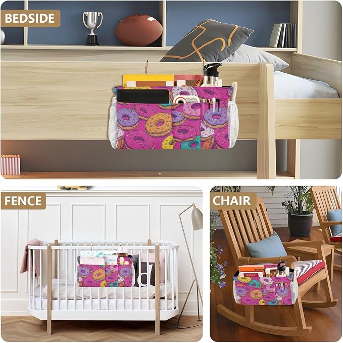 Bedside Caddy Hanging Bunk Bed Caddy Bed Organizer Hanging Pocket - Image 8