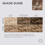 L'Oreal Paris Colorsonic Permanent Hair Dye Cartridge, Hair Color for Root Touch Up, Gray Coverage or All Over Color in just 5 Minutes, 8 Medium Natural Blonde (Coloring Device Sold Separately)