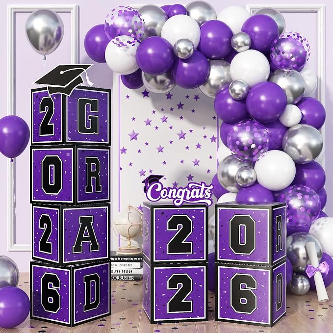 Purple Graduation Decorations 2026 by Froova