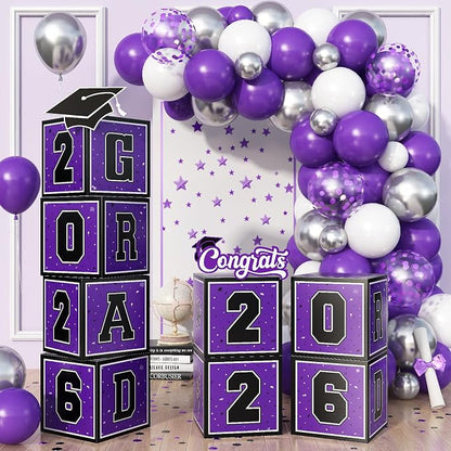 Purple Graduation Decorations 2026 by Froova