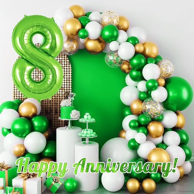 Green Number 8 Balloon 40 Inch, Big Large Foil Helium Number Balloons, Jumbo - Image 6