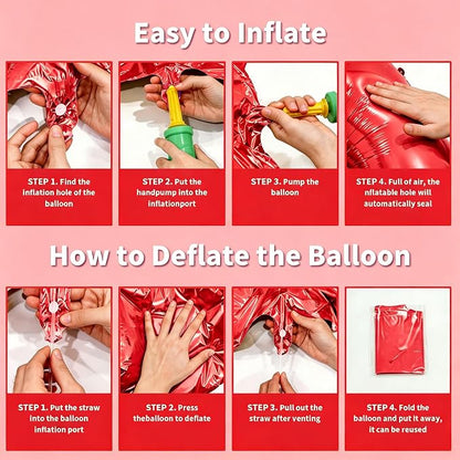 Number Balloons Red Party Balloon - Image 3