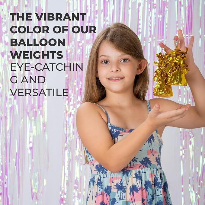 12-Pack Gold Balloon Weights - Image 5