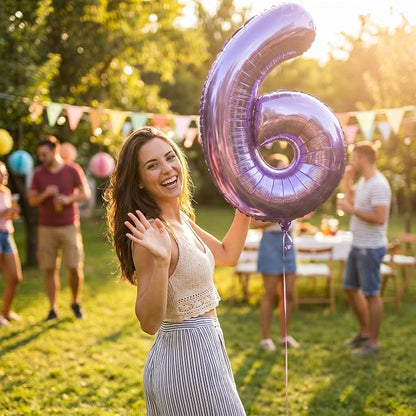 YPSelected 32 Inch Large Foil Helium Number Balloon Birthday Wedding Party 0-9 - Image 2