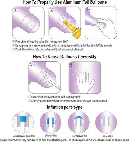 40" Macaron Purple Number 5 Balloons Helium Foil Mylar Balloon Digit 5 | - Image 3
