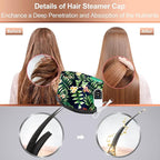 Heat Cap for Deep Conditioning, Ingeware Thermal Cap for Hair Steamer Cap for Natural Hair Portable Electric Heat Hair Spa Cap for Home Use Pattern (Floral Print)