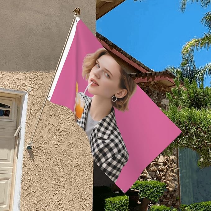 Custom Pink American Flag 3x5 Ft Outdoor, Personalize Print Your Own - Image 7