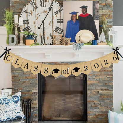 Burlap Class of 2026 Graduation Banner - Image 7