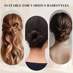 6Pcs Metal French Hair Pins for Women U Shape Sticks 3.9 Inch Vintage Fork for Hairstyle Accessories(Black)