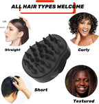 Sonic Scalp Scrubber with Silicone Bristles for Hair Growth & Dandruff Removal, Waterproof, Rechargeable, 3 Vibration Levels (Black)