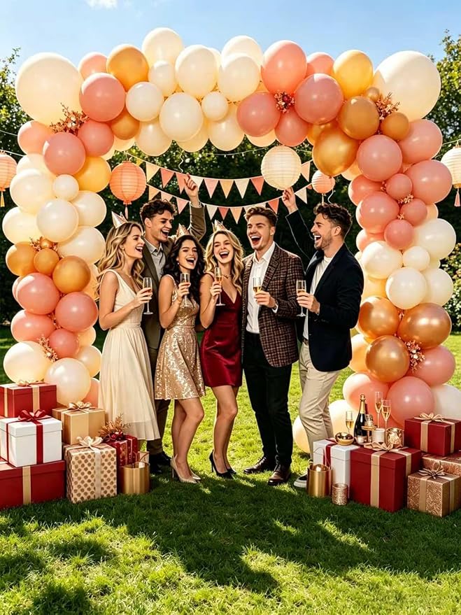White Sand Balloons 55 Pcs 12 Inch Sand White Neutral Latex Balloons Arch Kit - Image 7