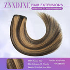 Clip in Hair Extensions Real Human Hair, 24 Inch 120g, 2/6 Dark Brown to Chestnut Brown, Invisible Seamless Remy Human Hair Clip in Extensions for Women 8pcs Per Set with Double Weft