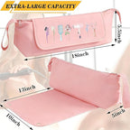 Hair Tools Travel Bag with Heat Resistant Mat, 2-in-1 Hot Hair Tools Organizer for Curling Flat Irons Straighteners Hair Dryer, Styling Tools Storage Bag Portable Travel Case for Women & Stylists