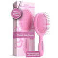 FRAMAR Mini Hair Brush Detangler – Mini Brush For Hair, Small Travel Hair Brush For Women, Travel Hairbrush Detangler, Compact For Travel, Reduces Breakage, For All Hair Types – Matte Pink