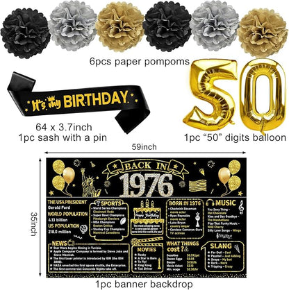Zirtorei 50th Birthday Decorations - Image 3