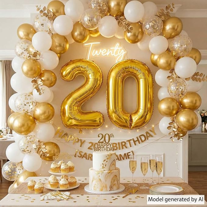 Gold Number 0 Balloon 40 Inch, Foil Numeral - Image 6