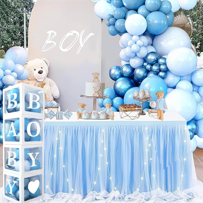 DataMoon Blue Baby Shower Decorations - Image 7