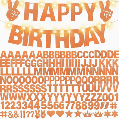 175Pcs DIY Glitter Customizable Banner Kit Custom Banners DIY Happy Birthday - Image 7
