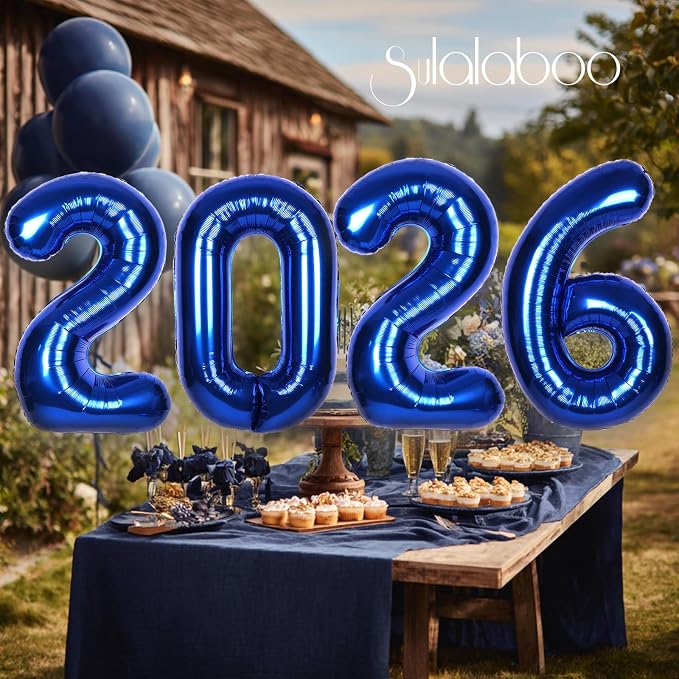 40 Inch Navy Blue Big Number 12 Balloon 0-9 Large Helium | Royal Blue Balloons - Image 5