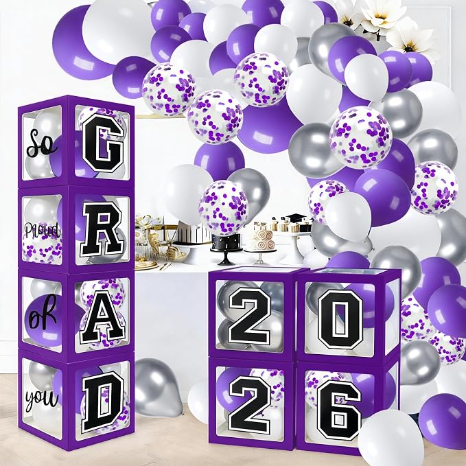Graduation Decorations 2026 Graduation Party Decorations Set of 4 Boxes by Labrostar